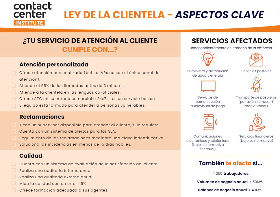 ¡Asegúrate de cumplir con el Anteproyecto de la Ley de la Clientela! 📞🔍 y mejorar la experiencia de tus clientes en sectores como energía, servicios postales, transporte, comunicaciones o financieros. 📈 

👉 ¡Comparte esta guía y ayuda a otros!