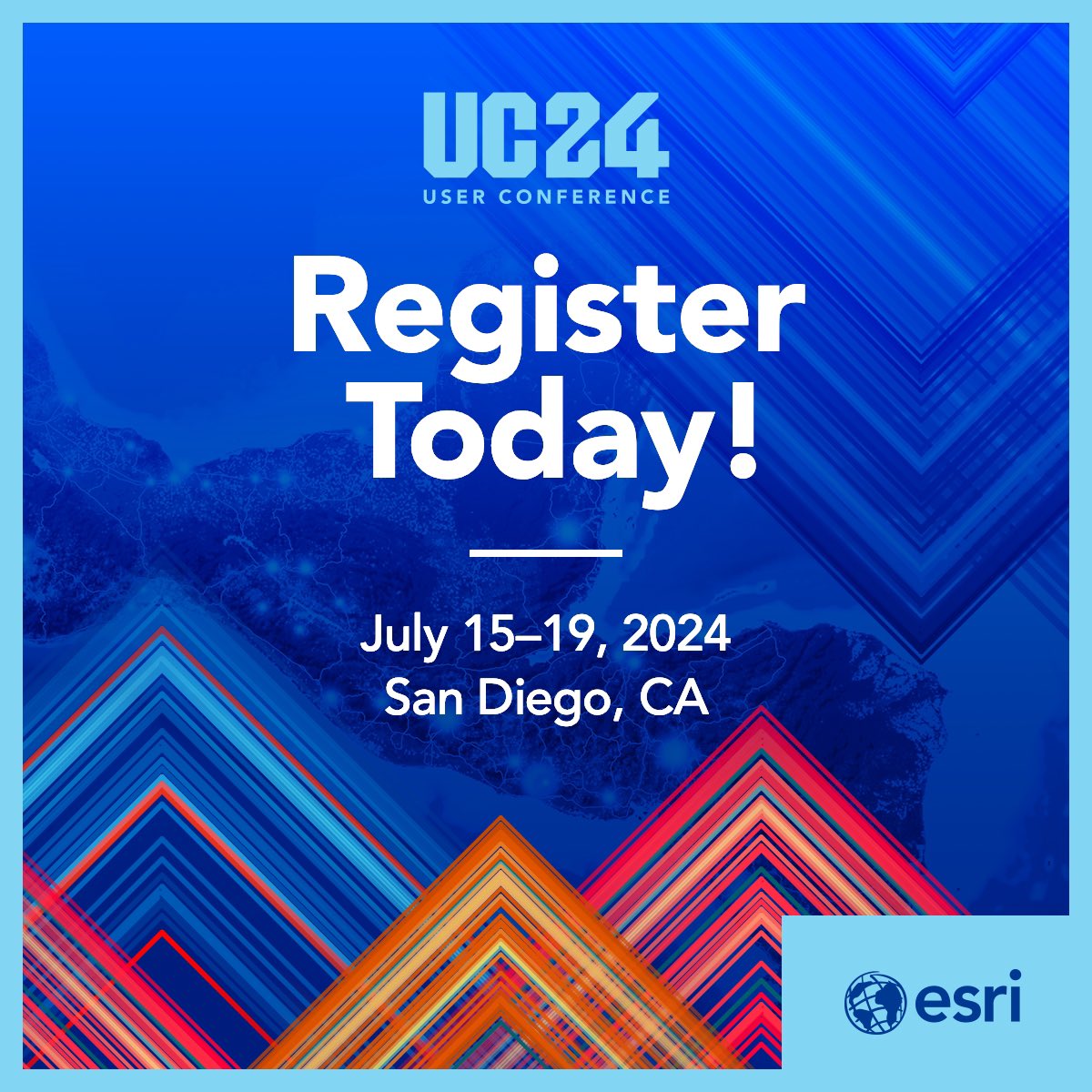 The world’s biggest geospatial event is coming this July and you’re invited! Join us in San Diego, California to 🗺 Connect, learn, and see what’s next in GIS.
#esriuc2024 
#gis #mapping #geography #geografia #esri #arcgis #arcgispro #geospatial #tech #openware