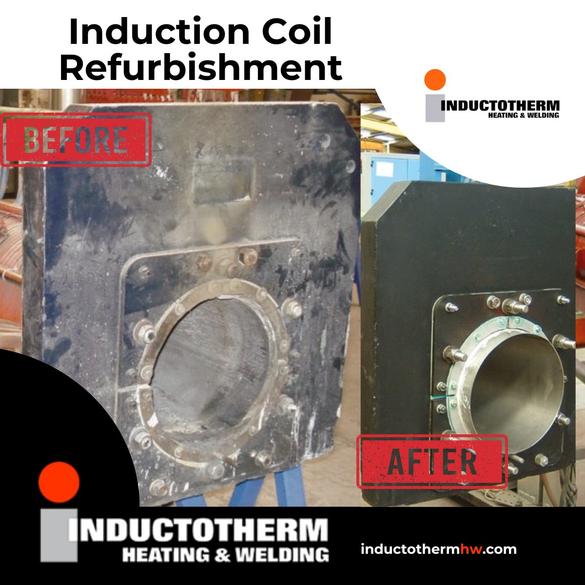 We offer a complete refurbishment service for the many types of induction coil which are in operation with our induction heating power supplies from the Banyard, Radyne and Newelco brands.

Get in touch if you have any requirements: inductothermhw.com/services/induc…

#Induction #welding
