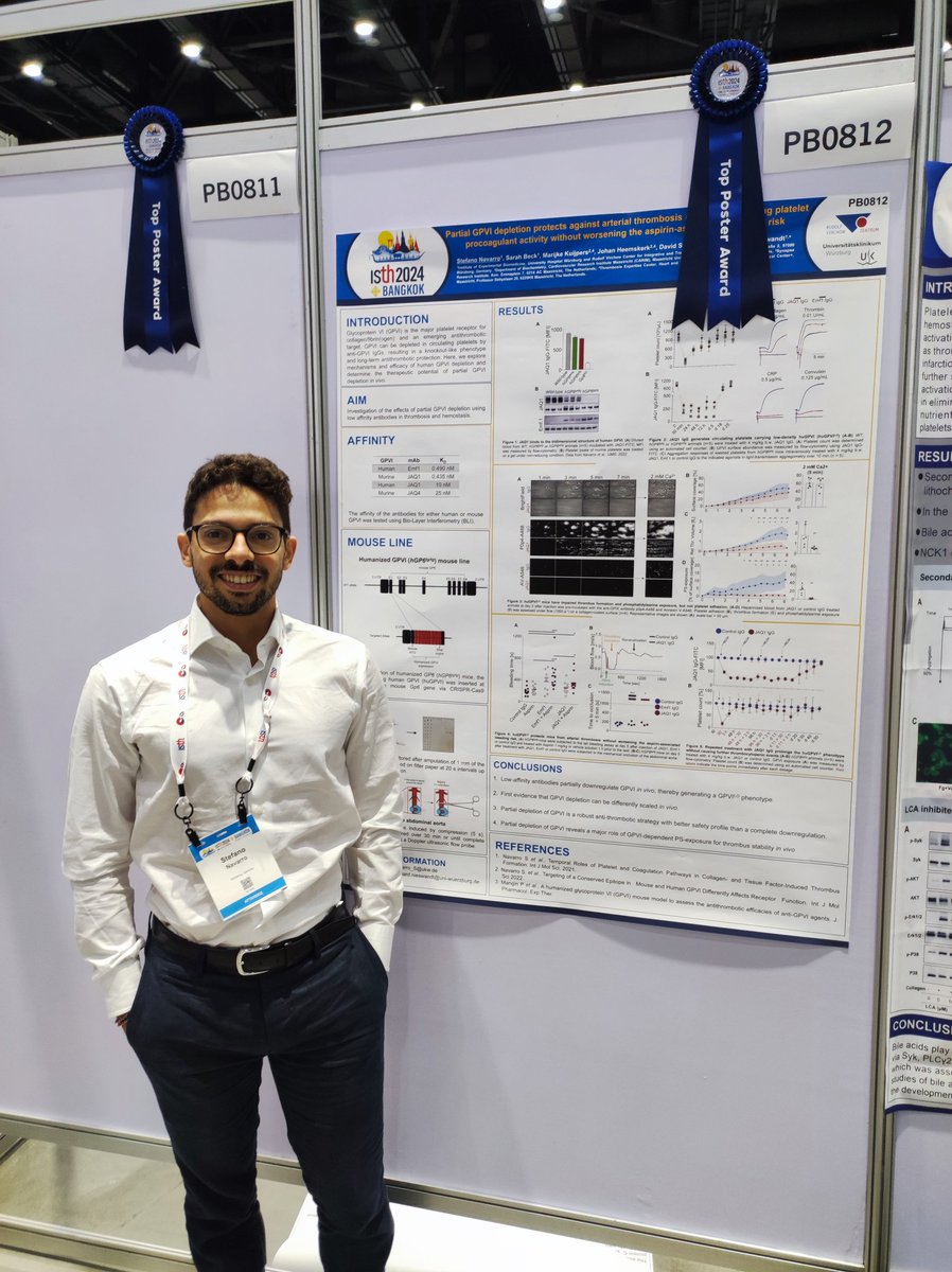What a great time at the #ISTH2024!
After the fantastic opportunity to present our data on a novel GPVI Inhibitor, EMA601, at the late-breakthrough session, I am very grateful for the stimulating discussions during the poster session.
<a href="/NieswandtLab/">NieswandtLab</a>
#Würzburgplateletgroup
<a href="/isth/">ISTH</a>