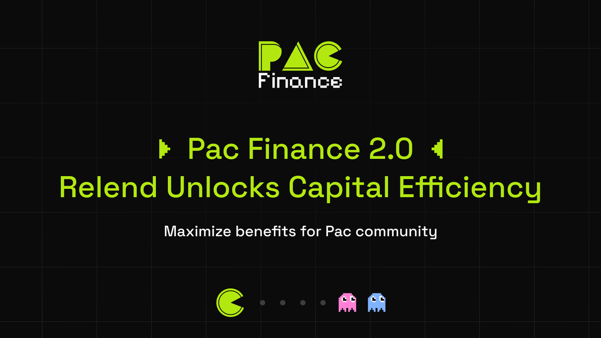 pac_finance's tweet photo. 1/ 🚀 Pac Relend - the core innovation for Pac 2.0 that redefines the DeFi money market

Pac Finance 2.0 enhances capital efficiency through Relend, which employs a tiered market structure where each layer operates independently and uses receipt tokens from the lower layer as collateral.

This innovative approach opens a higher-dimensional design space with powerful new features.

#DeFi #PacFinance #Relend #CapitalEfficiency