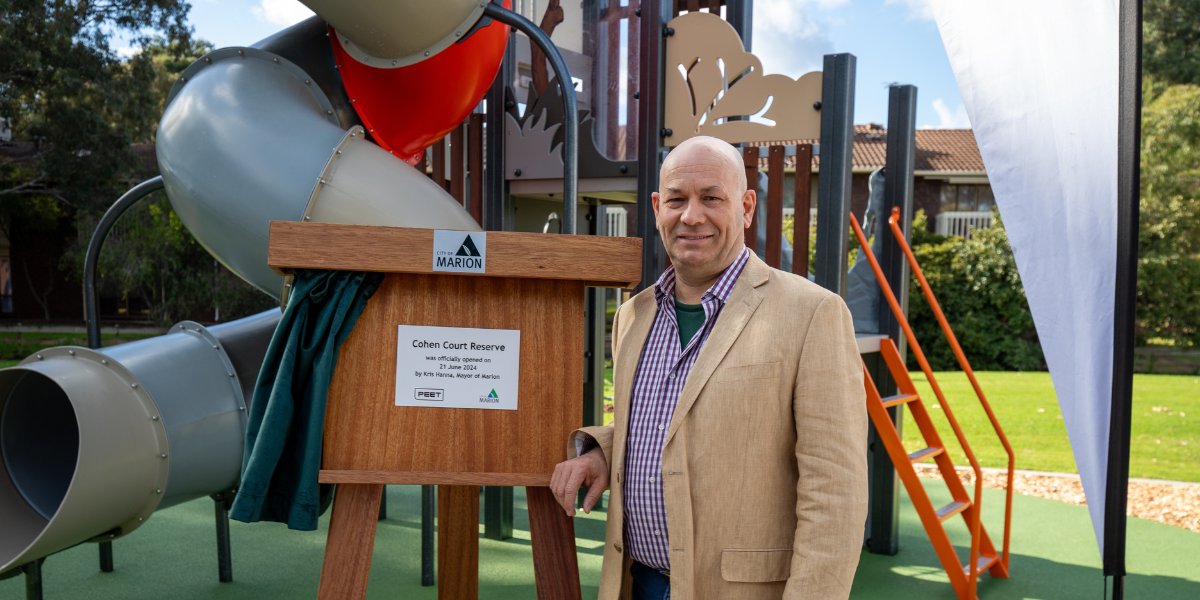 Thank you to everyone who came along to celebrate the opening of the upgraded Cohen Court Reserve! 

We have worked in partnership with Renewal SA and Peet Ltd to develop this reserve into an exciting new play space.

Hear from Mayor Kris Hanna 👉 bit.ly/cohen-court
