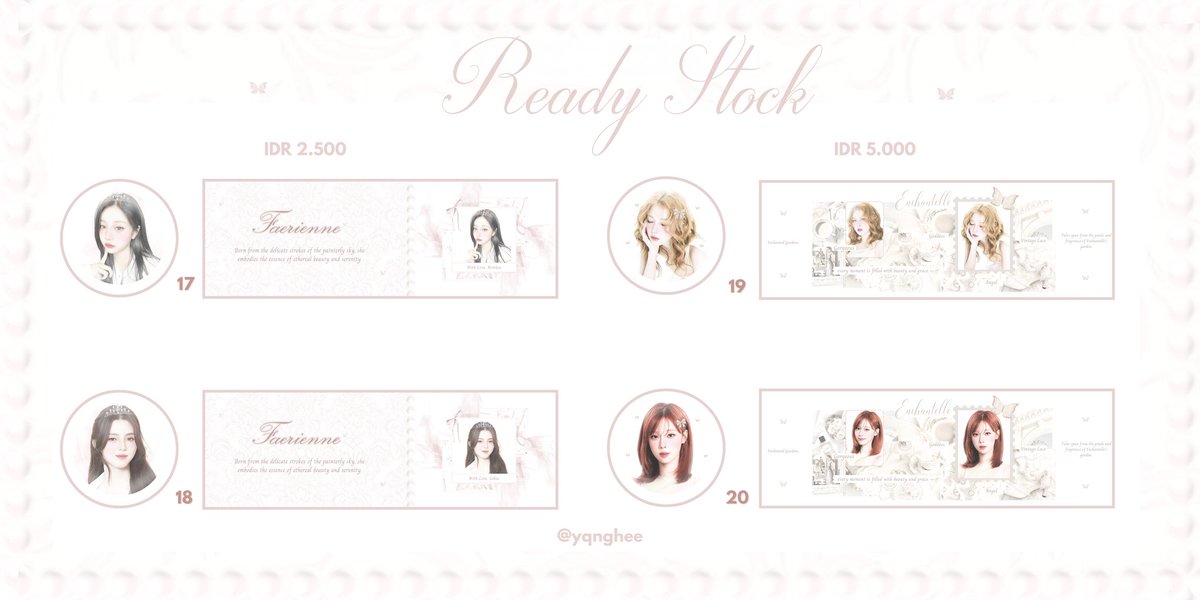 Help rt/repost? Thankyou! 🤍

﹙ 🎀🍰﹚haaai! aku bawa clearance  sale layout ( ava png jpg ) dengan harga 2.500-7.000 / ea. yang bisa kamu take dari sekarang, yuk jajan! 🤍

#zonauang #zonajajan