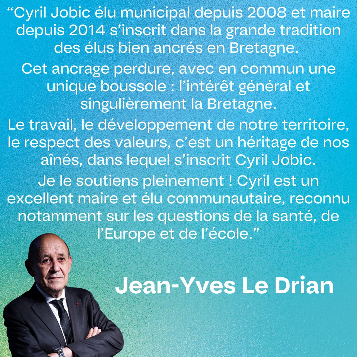 Merci à Jean-Yves Le Drian pour son soutien et sa confiance 🙏
#guingamp #circo2204 #législatives2024