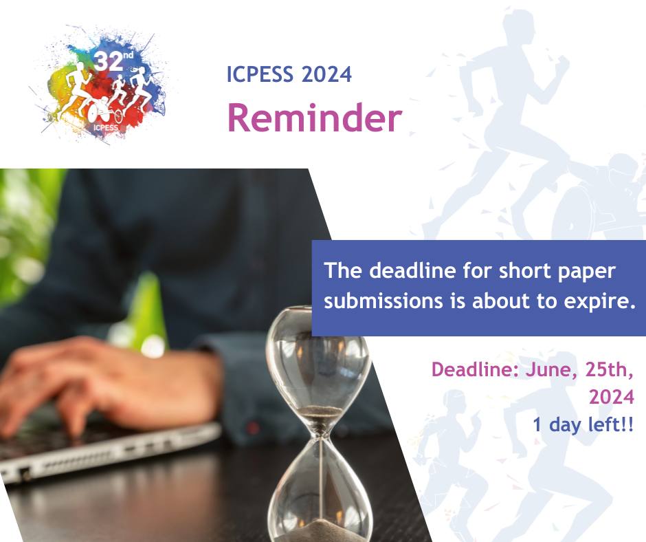 icpess's tweet image. #deadline #shortpapers
Σας υπενθυμίζουμε ότι η προθεσμία για την υποβολή των τρισέλιδων σας λήγει σήμερα, Τρίτη 25 Ιουνίου 2024.
We kindly remind you that the deadline for submitting your short paper is about to expire today, on Tuesday, June 25th, 2024.