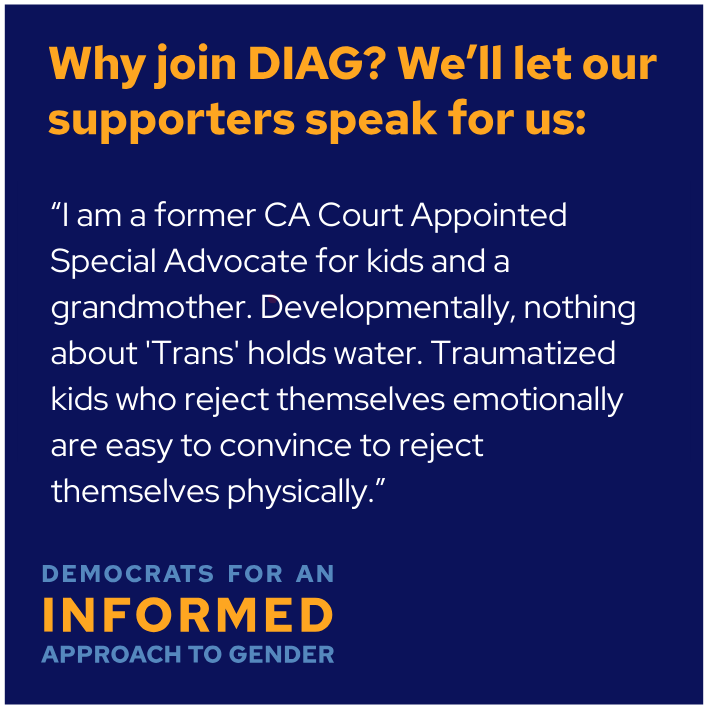DIAGdemocrats's tweet photo. Had enough of gender ideology? Horrified by the medical scandal? #shiftthenarrative Join us! https://t.co/M50ydjjfa1 https://t.co/iZTnLlWW3y