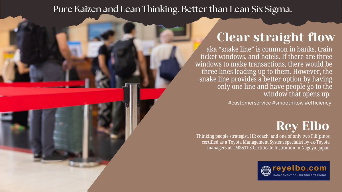 Rey_Elbo's tweet image. June 25, 2024 #terrifictuesday
How would improve the efficiency of a queue system in customer service? #smoothflow #snakeline #efficiency #customerservice #clearstraightflow