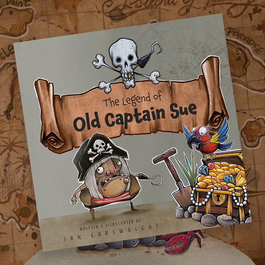 Cover Reveal, Ahoy! 🏴‍☠️

We've read our treasure map and ❌ has marked today as the spot for the cover reveal for 'The Legend of Old Captain Sue'.

This silly swashbuckling picture book is published on September 12th. Pre-order: amzn.to/3z9j0qa