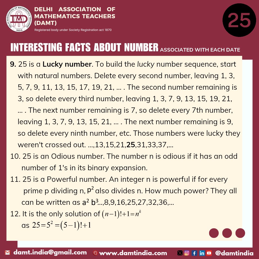 Delhi Association of Mathematics Teachers India tweet media