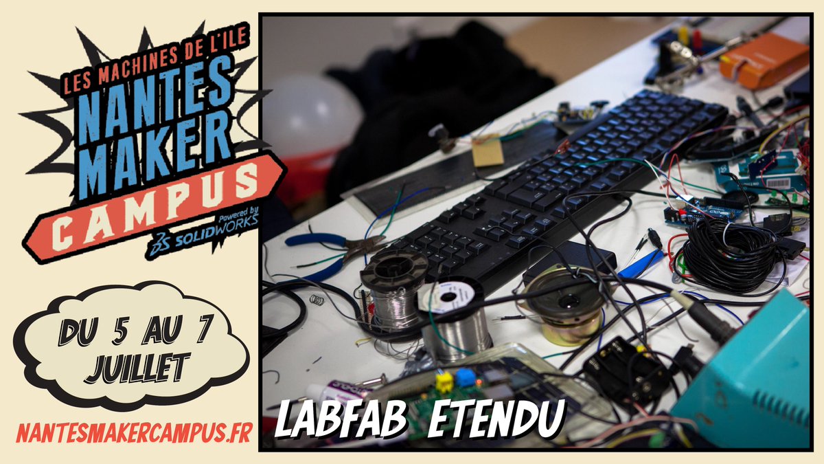 🎉 Nantes Maker Campus 2024 [J-10] 🎉Découvrez la programmation !
Le <a href="/LabFabfr/">LabFab</a> étendu est le FabLab de Rennes, composé de 24 lieux ouverts à tous lors des OpenLabs.
Infos et billetterie sur : nantesmakercampus.fr
#NMC24 #makers #fablab #innovation #numérique #fabrication