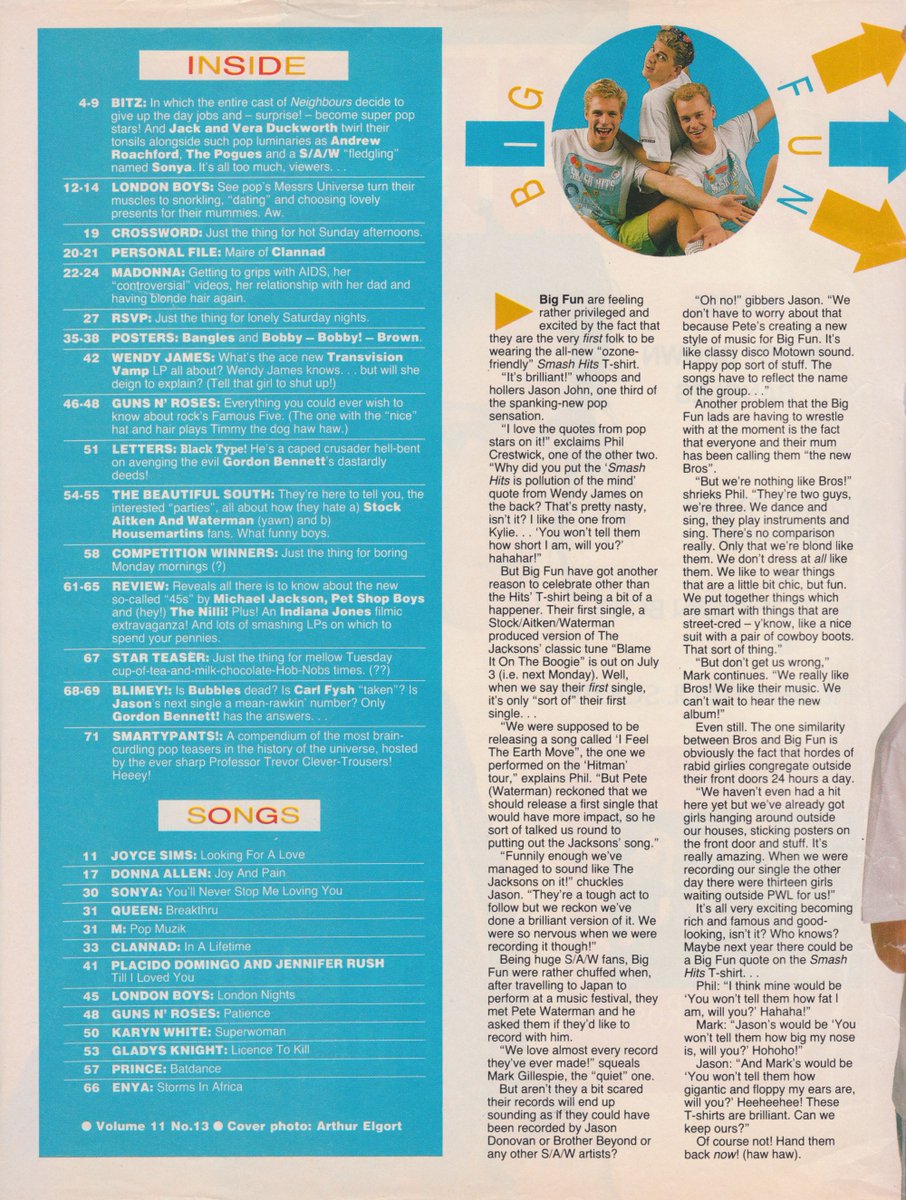 myfizzypop's tweet image. Happy 35th to the non-release of #IFeelTheEarthMove by #BigFun, not in shops #onthisdayinpop in 1989!! At least we got a #SmashHits article introducing us to #TheHitmanAndHer sensation, explaining why the release was cancelled. I blame it on the boogie!
onthisdayinpop.com/2015/04/big-fu…