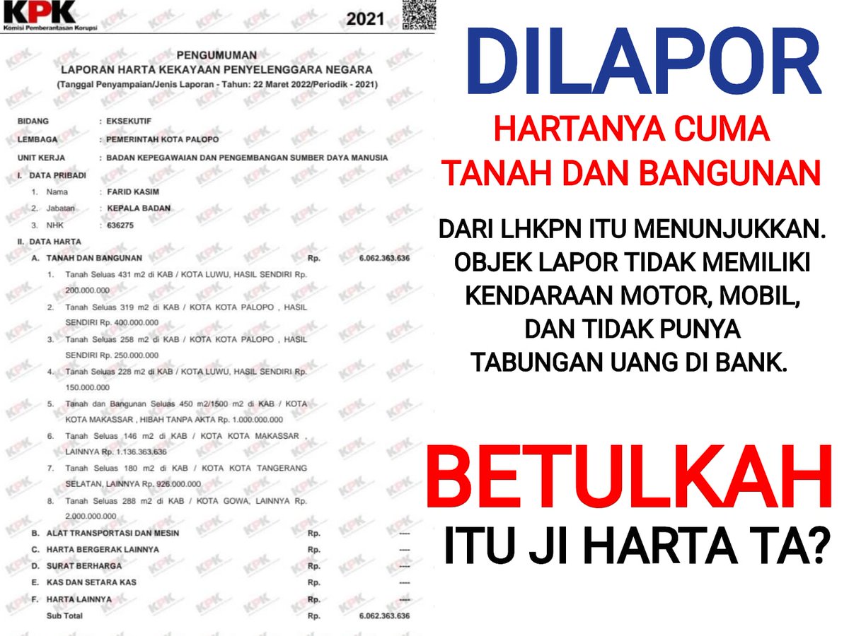 KuningPlat's tweet photo. Ayo @KPK_RI ke Palopo 
#palopoKorupsi https://t.co/axIZMg553g