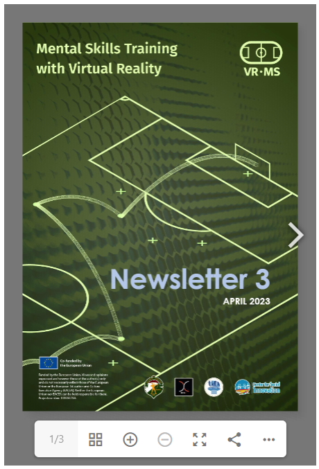 Our 3rd newsletter is up and running! Check out our website and read about our latest news vrms-erasmus.eu/deliverables/
Stay tuned for more!
#football #VirtualRealityTraining #mentalskillstraining