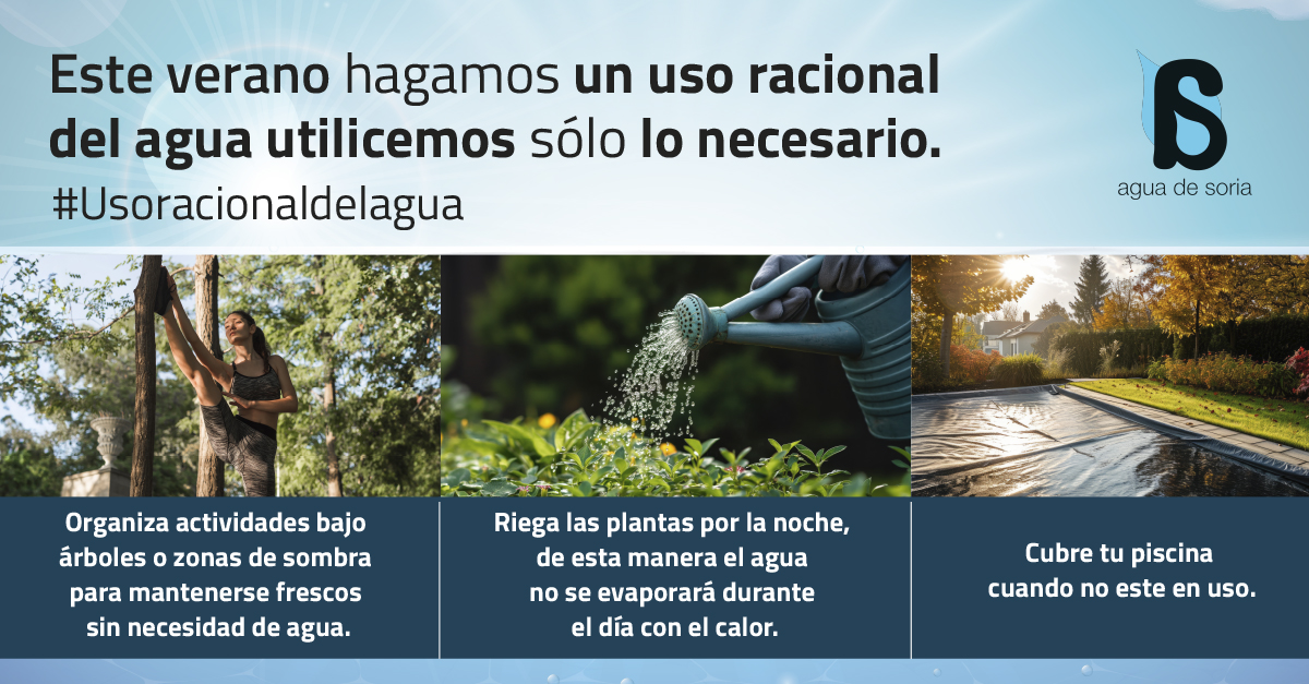 Este verano cuidemos el agua haciendo un #usoracional 💧🌍