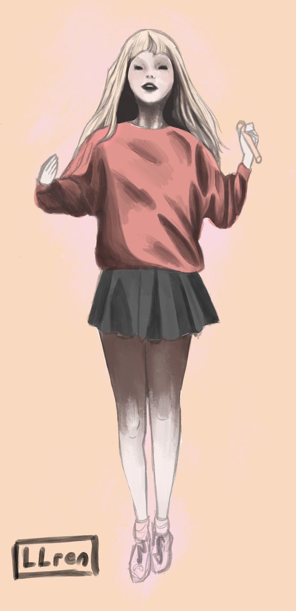 llrenesson's tweet image. Decided to do a quick drawing of Taylor swift for some color practice.