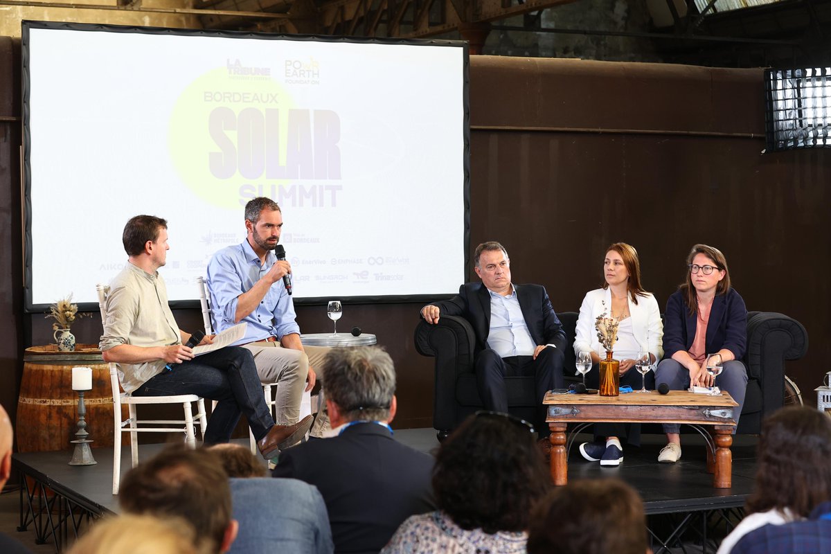 latribuneevents's tweet photo. Bordeaux #SOLARSUMMIT - TR "La géopolitique du solaire, l’inévitable dépendance chinoise ?"
Avec :
🔹@AndreasRudinger de l'@IDDRI_ThinkTank
🔹Pierre-Emmanuel MARTIN de @Carbon
🔹Anaïs GOUABAULT, Responsable opérations et technique chez @soren_eco
🔹@CaroleDescroix de Terapolis
Animation : @PierreCheminade, Rédacteur en chef adjoint @LaTribunebdx