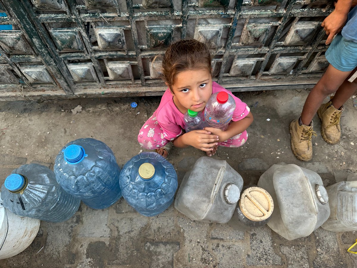 UNRWA (@unrwa) on Twitter photo In #Gaza’s burning summer heat, children have to wait in long queues to access minimal amounts of water.
Thousands of families are forced to rely on dirty sea water for their daily needs.
Safe and unimpeded humanitarian access to the #GazaStrip is urgently needed to save lives. In #Gaza’s burning summer heat, children have to wait in long queues to access minimal amounts of water.
Thousands of families are forced to rely on dirty sea water for their daily needs.
Safe and unimpeded humanitarian access to the #GazaStrip is urgently needed to save lives.