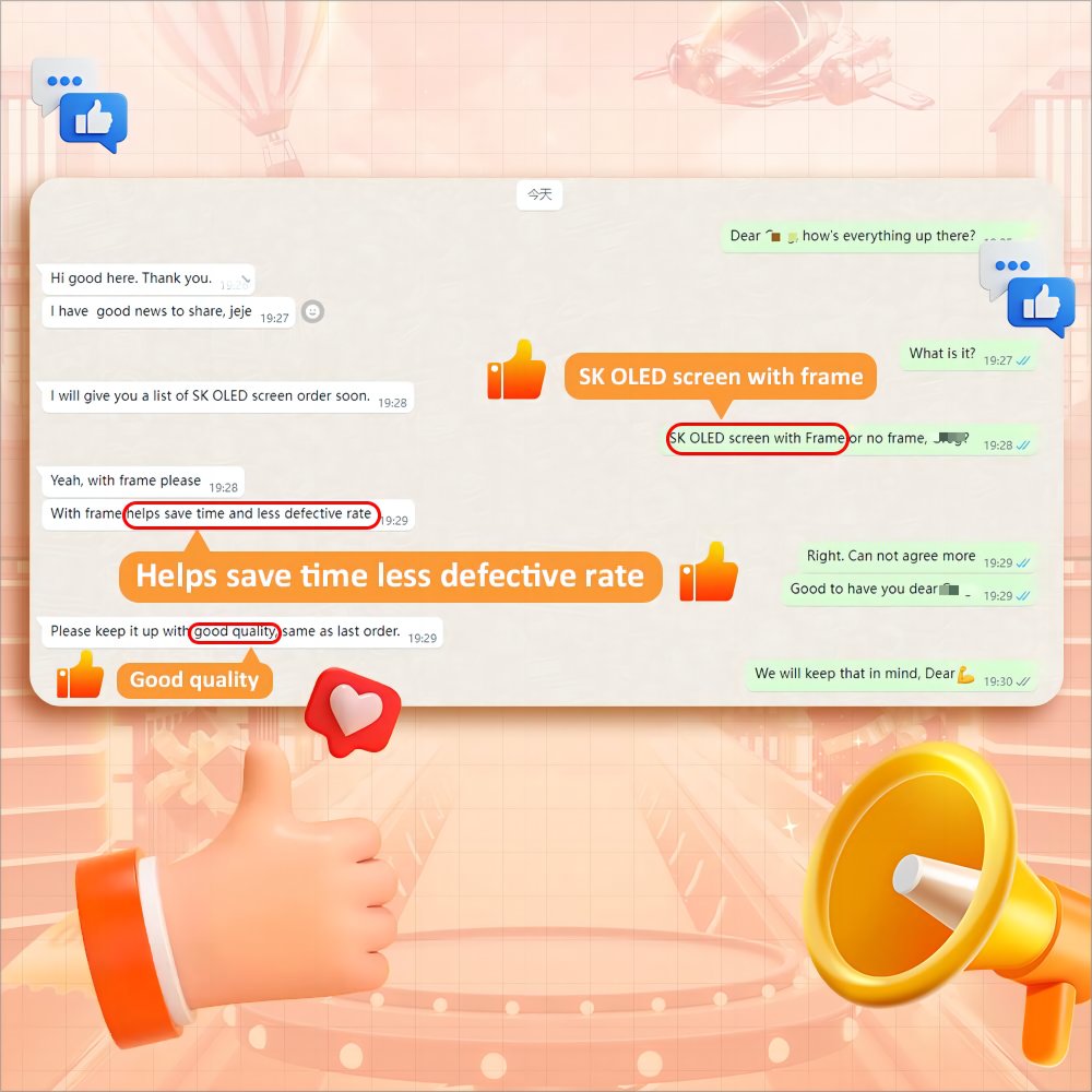 ElekworldL's tweet image. SK OLED screen order, we got very good feedback from customers.
Why not have a try to save cost and profit more?
Hit me a message with: wa.me/8613590142302.
#samsungscreen #samsungscreenrepair #samsunglcd #samsunglcdrepair #skoled #samsungoled #samsungoledscreen #samsungfix