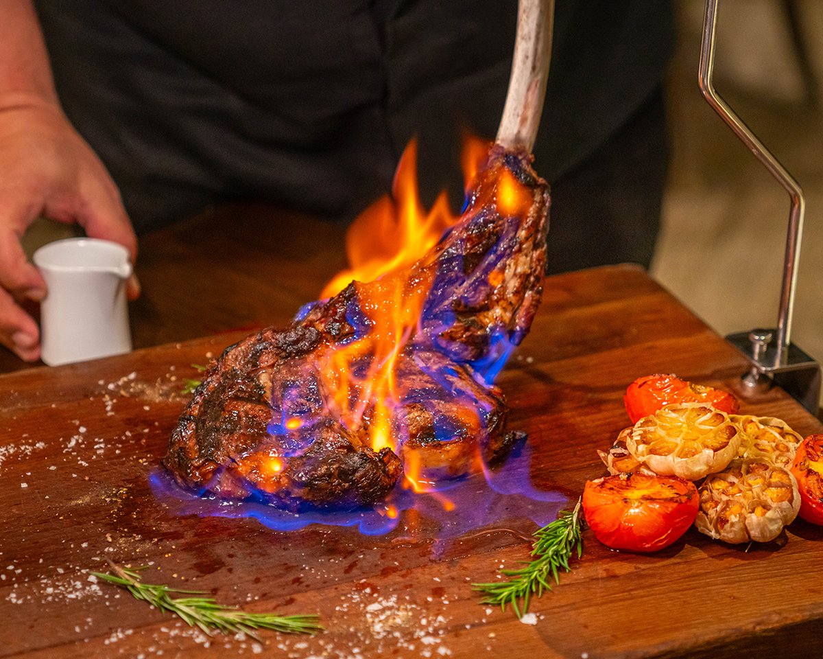Savour a culinary masterpiece with Rodeo Grill's Tomahawk Steak. Grilled to perfection in a Josper oven, each slice is a burst of flavour. Enjoy a personal tableside experience, complete with delicious sides and sauces.
**
For bookings, call 026979186. 
#BeachRotana #RodeoGrill