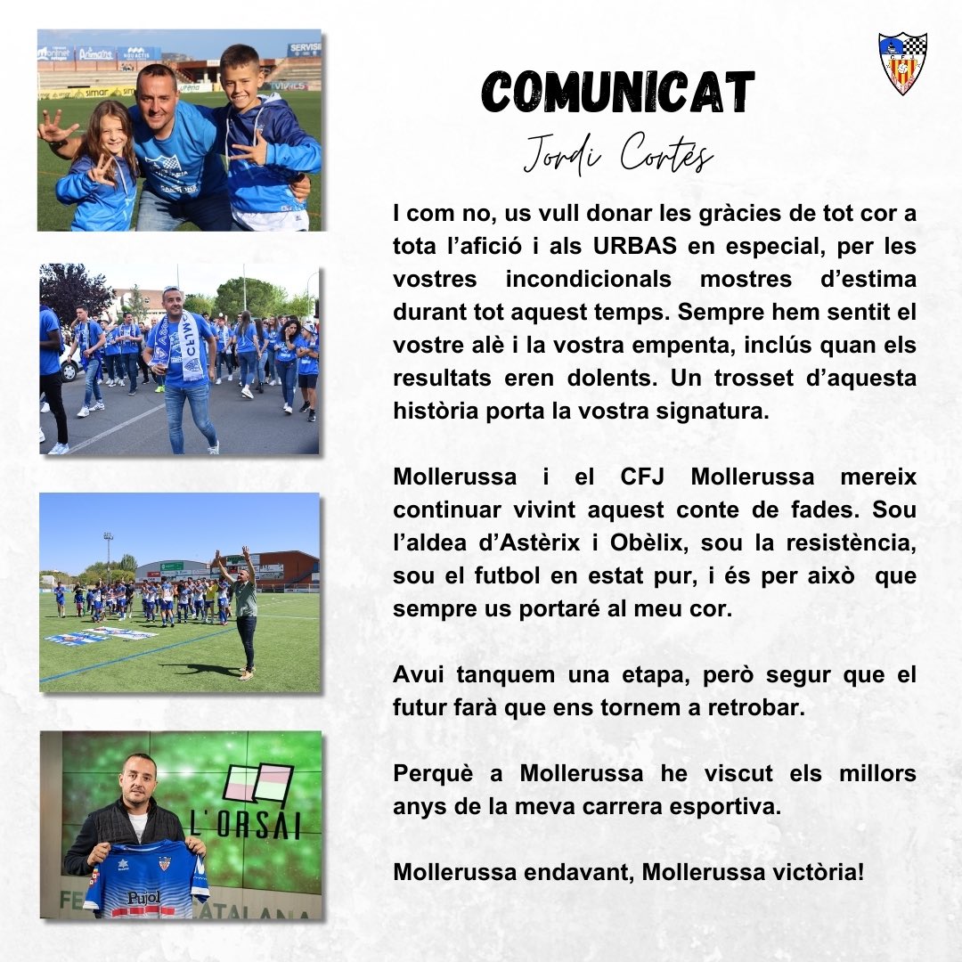 📣COMUNICAT 📣

Gràcies @FCJMollerussa
