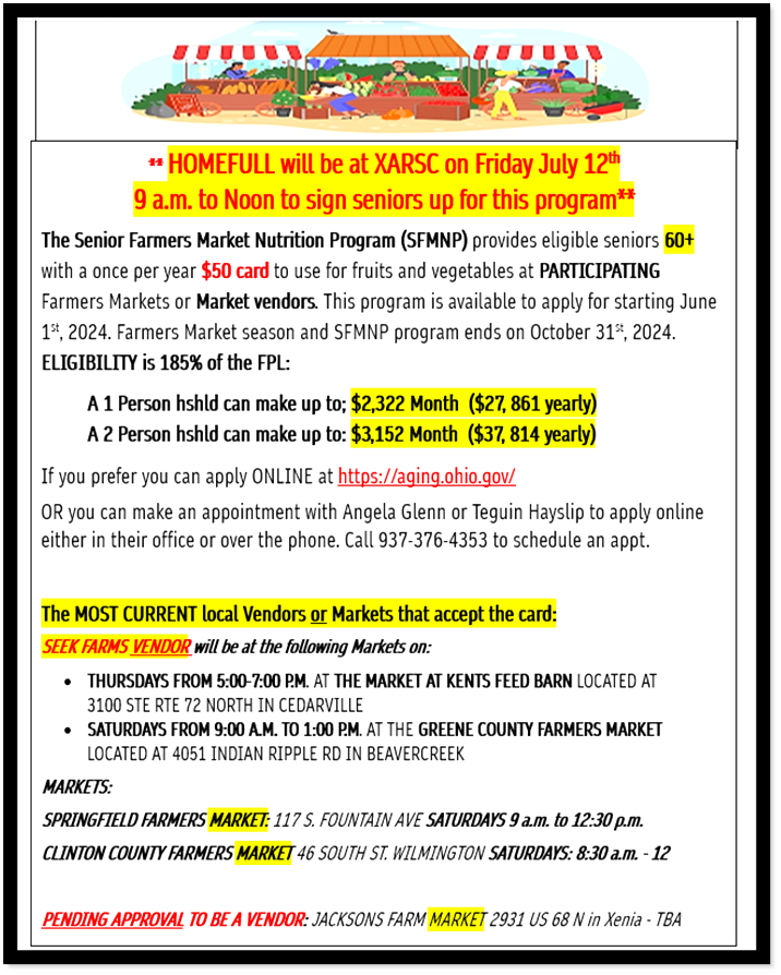 HAPPENING FRIDAY JULY 12TH 9 A.M. TO NOON