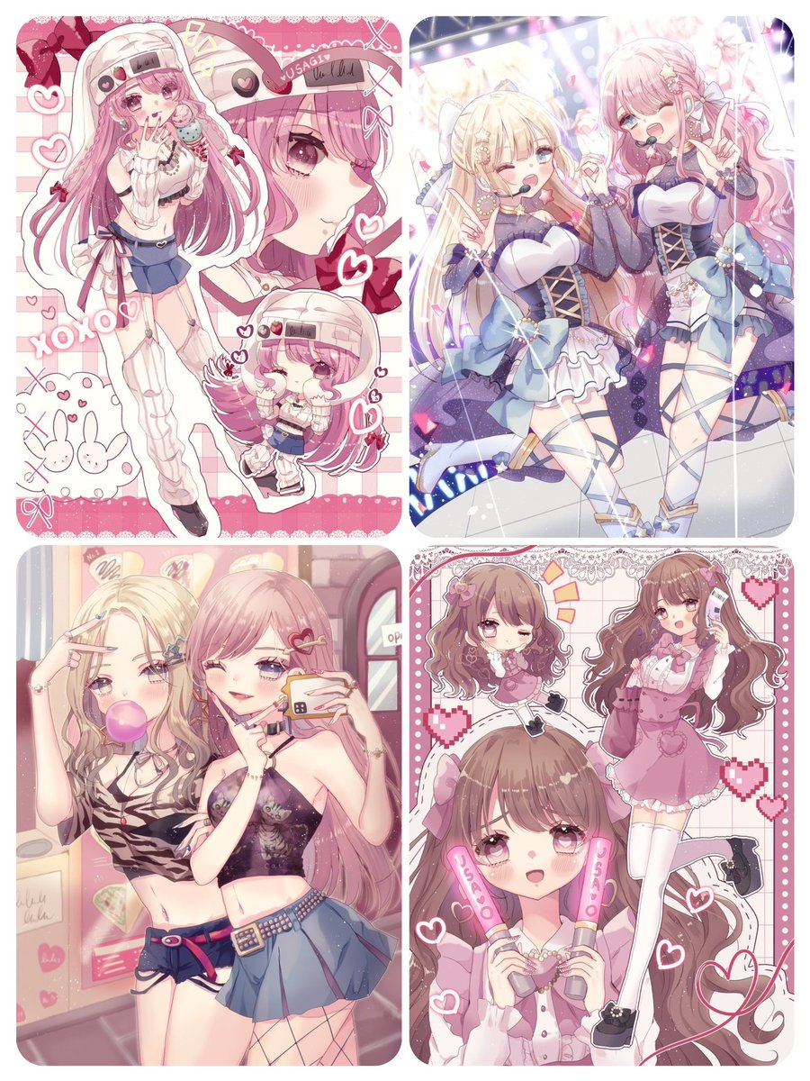 #2024年自分が選ぶ今年上半期の4枚 
女の子たくさん描いた〜₍ᐢ ɞ̴̶̷.̮ɞ̴̶̷ ᐢ₎ 
