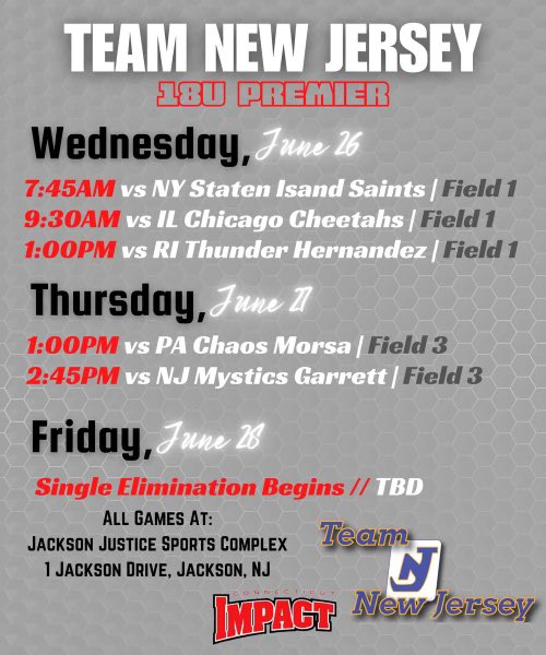 Ready to compete! Come check us out at TNJ