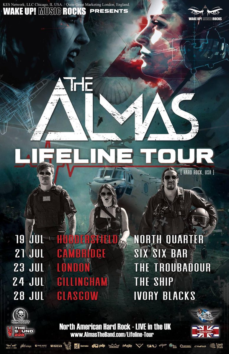 Riff Media Group (@riffmediagroup) on Twitter photo 🇬🇧 UK TOUR ANNOUNCEMENT 🇬🇧
<a href="/AlmasTheBand/">The Almas</a> is heading across the pond for the first time this July!
19 Jul | Huddersfield - Nothern Quarter
21 Jul | Cambridge - The Six Six Bar
23 Jul | London <a href="/TroubadourLDN/">Troubadour</a>
24 Jul | Gillingham - The Ship Inn
28 Jul | Glasgow <a href="/Ivory_Blacks/">Ivory Blacks Glasgow</a> 🇬🇧 UK TOUR ANNOUNCEMENT 🇬🇧
<a href="/AlmasTheBand/">The Almas</a> is heading across the pond for the first time this July!
19 Jul | Huddersfield - Nothern Quarter
21 Jul | Cambridge - The Six Six Bar
23 Jul | London <a href="/TroubadourLDN/">Troubadour</a>
24 Jul | Gillingham - The Ship Inn
28 Jul | Glasgow <a href="/Ivory_Blacks/">Ivory Blacks Glasgow</a>