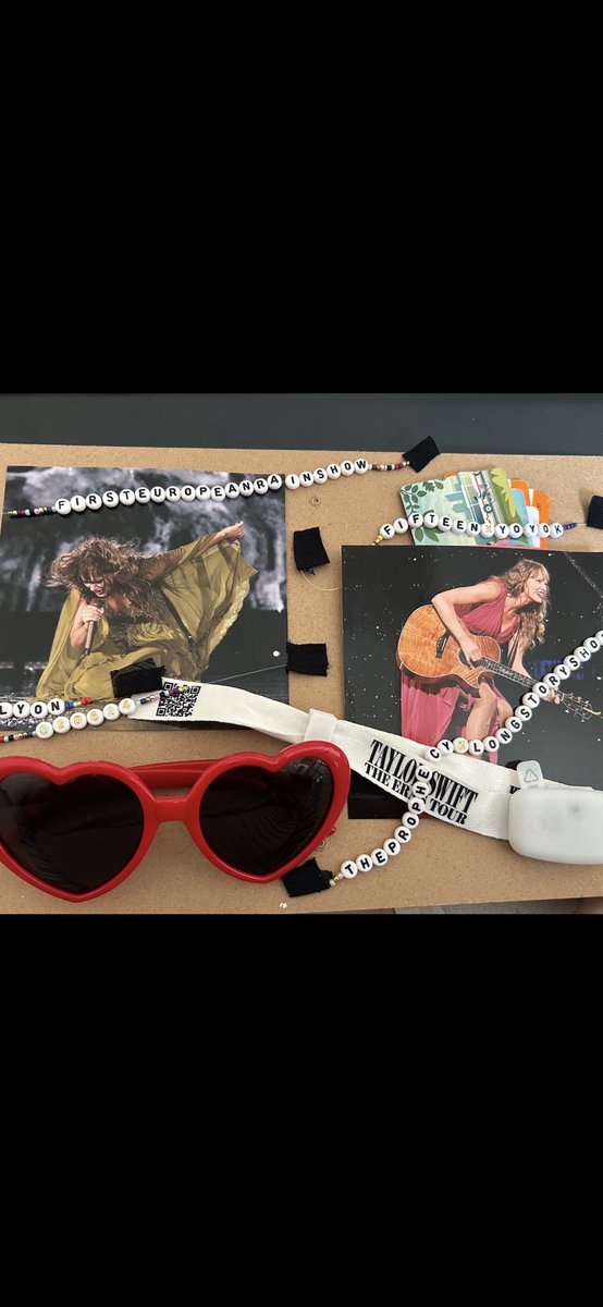 orthystudent's tweet photo. I think I’ve accidentally created world’s hardest colour vision test?! 

My Eras Tour photos just arrived and in an attempt to frame them I dropped a million tiny beads… https://t.co/YXEXtZZa8E