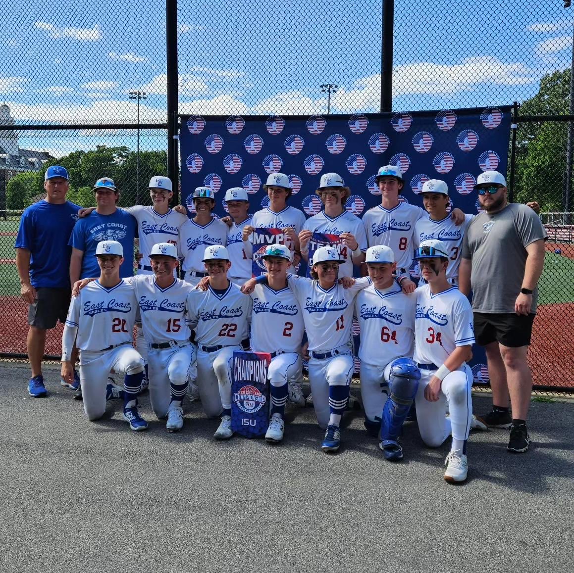 ECEaglsBsb's tweet photo. 15 White wins NE Championship Tournament!  Game MVP Collin Meserve and Tournament MVP Cam Knudsen! ⁦@ustourneyseries⁩ https://t.co/TgVoA5H260
