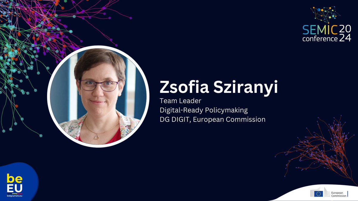 InteroperableEU's tweet photo. Zsofia Sziranyi (@szirazs), our own team lead in #Digitalready Policymaking, will join the eponymous parallel session at #SEMIC2024🎇!
Register and listen online🌍 (on 27/06, 11.45 AM CET) to her experience and that of other top experts in the field!
👉https://t.co/hXTx4kNKRK https://t.co/ElDgSjDZx5