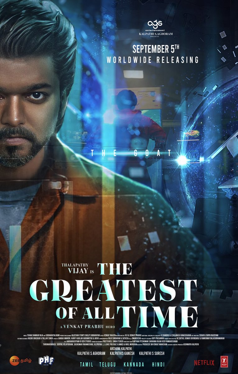 The G.O.A.T
<a href="/actorvijay/">Vijay</a> <a href="/vp_offl/">venkat prabhu</a>
<a href="/7screenstudio/">Seven Screen Studio</a> <a href="/Jagadishbliss/">Jagadish</a> <a href="/agscinemas/">AGS Cinemas</a> <a href="/BussyAnand/">N Anand</a> <a href="/m_gajan/">KING OF KOLLYWOOD</a> #ChinnaChinnaKangal #TheGreatestOfAllTime