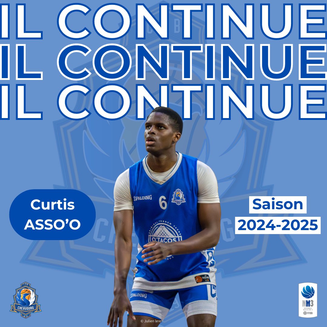 𝐄𝐟𝐟𝐞𝐜𝐭𝐢𝐟 𝐍𝐌𝟑 𝐬𝐚𝐢𝐬𝐨𝐧 𝟐𝟎𝟐𝟒-𝟐𝟎𝟐𝟓 ⚪️🔵

Arrivé en octobre dernier au sein du club, Curtis a su montrer son talent et son dévouement sur le terrain. Nous sommes ravis de le voir prolonger une saison de plus et continuer à briller nous nos couleurs !

Blue Team