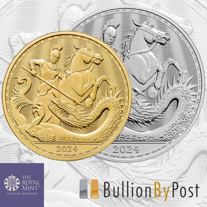 Kicking off a new bullion range from The Royal Mint, the 2024 St George &amp; the Dragon coin is available in 1oz and 1/4oz gold sizes, and 1oz and 1kg in silver! Pre-order today to secure yours –

bullionbypost.co.uk/gifts/royal-mi…

#stgeorge #gold #silver #coin #collect #invest