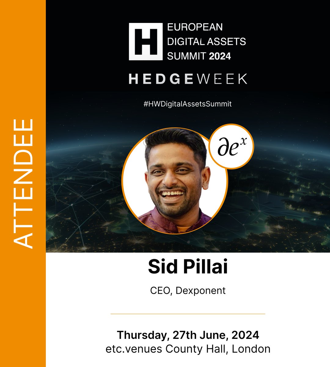 Looking forward connecting at <a href="/Hedgeweek/">Hedgeweek®</a> European Digital Assets Summit 2024 in #London.

This year's European Digital Assets Summit will host 200+ of Europe’s top institutions Hedge Funds, Asset managers, and Allocators to lead the way in digital asset investment and
