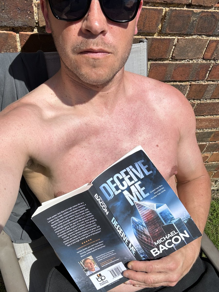Afternoon off - suns out - kids at school, 
Time to start the new book by my good friend <a href="/Mike_Bacon/">Mike Bacon</a> #boomsong #pingpong #deceiveme