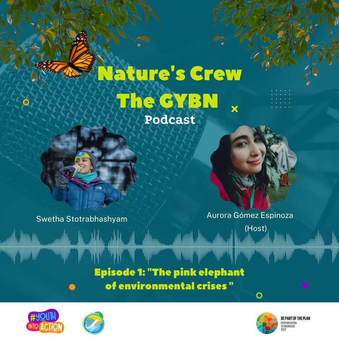 IPBES's tweet image. 🎙️“Nature’s Crew: The GYBN Podcast” by @GYBN is here🎙️

It aims to provide a platform for young people to freely express their views &amp;amp; discuss their concerns about #biodiversity &amp;amp; environmental issues.

#IPBEStakeholders #Youth #PartOfThePlan

Tune in 🎧

open.spotify.com/episode/0Hq8aN…