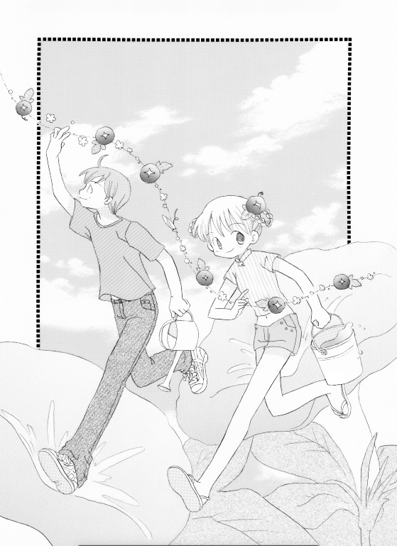 コミティア新刊(という名の旧作復刻)表紙悩んでます。すごく古くて稚拙だけど、この漫画の表紙にこれよりいい絵が描ける気がしない。これ生かして二色刷りもありかな〜。 