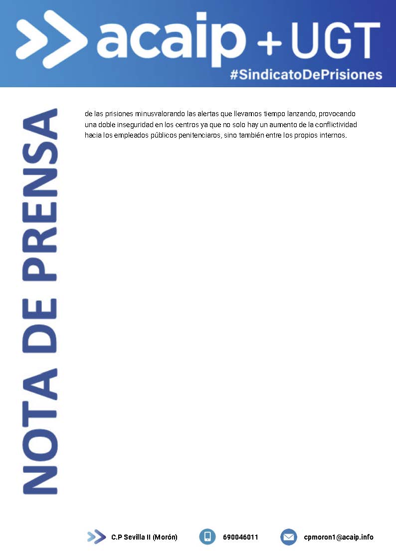 @acaipsindicato DENUNCIA agresión sexual a una compañera en el C.P Moron.
