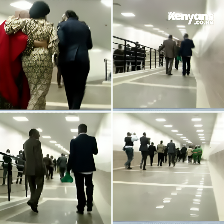 Kenyans's tweet photo. MPs seek refuge inside underground tunnels after protesters storm Parliament Buildings https://t.co/KZVACf6qp4