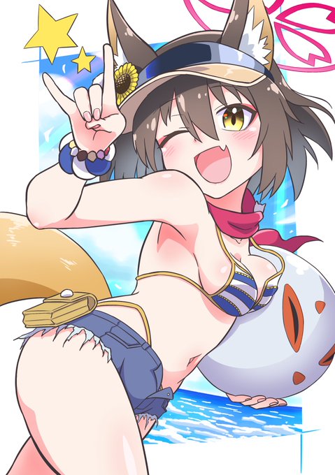 🦊水着イズナ🌟
#ブルーアーカイブ 