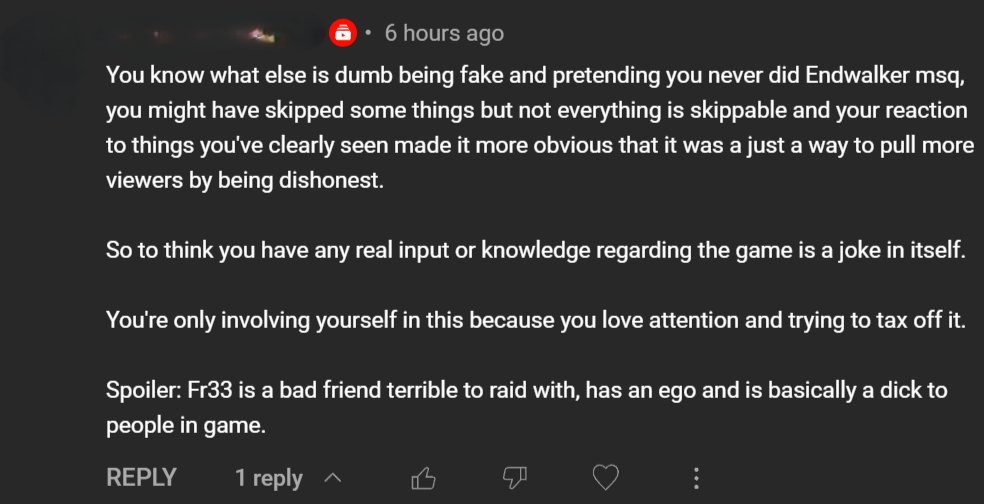 My First #FF14 Hate Message ~ Kinda got me a bit down ngl 

Does anyone else feel this way?