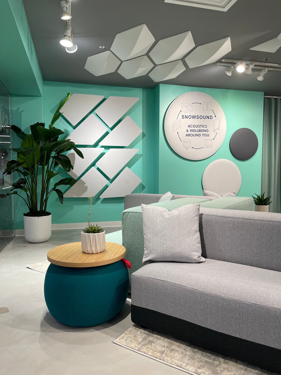 snowsoundusa's tweet image. How many poufs can you count?! 👀⁠
⁠
In our Chicago showroom, we used Snowpoufs and Megapoufs for extra comfy seating, plant holders, side tables, and just to add a few pops of fun around the room!⁠
⁠
#softseating #poufs #funseating #acousticdesign