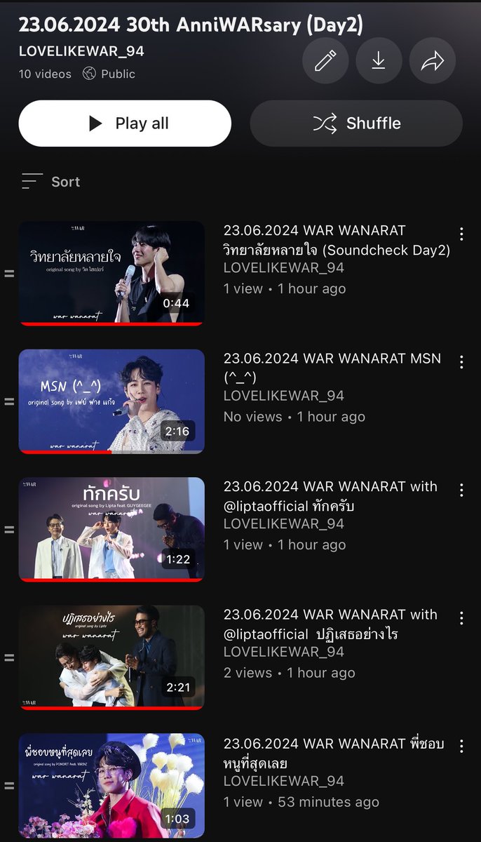 LOVELIKEWAR_94's tweet photo. อาจจะไม่ได้ถ่ายมาทุกเพลง หรือทั้งเพลง แต่เก็บบรรยากาศบางส่วนมาให้ดู เวลาคิดถึงนะคะ 🤍

YT Playlist : https://t.co/iF4kJJ3mM0

#30thAnniWARsary #30thAnniWARsaryD2
#warwanarat @warwanarat https://t.co/Y6eryFRyNB