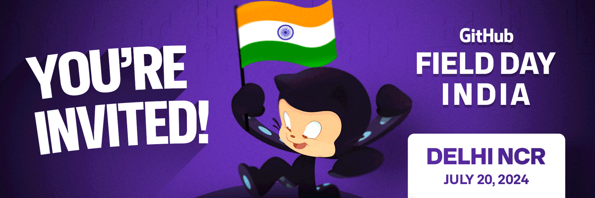 VedantDomadiya's tweet photo. Got selected for @GHFieldDayIndia at Microsoft Corp, gurugram💜

This unconference will be packed with insightful talks, networking, &amp; fun activities. Can't wait to connect with fellow community leaders &amp; geek out under the purple umbrella! ☂️

#GitHubFieldDay #GHFD2024 https://t.co/cSsvVZmco7