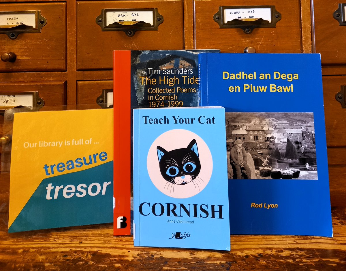 morrablibrary's tweet image. Dydh da. 22 – 30 June is Speak Cornish Week, the annual celebration of the Cornish language. Hidden amongst our collections is a small selection of Cornish fiction and non-fiction, as well as many guides to learning the language. Meur Ras!

#SpeakCornishWeek #CornishLanguage