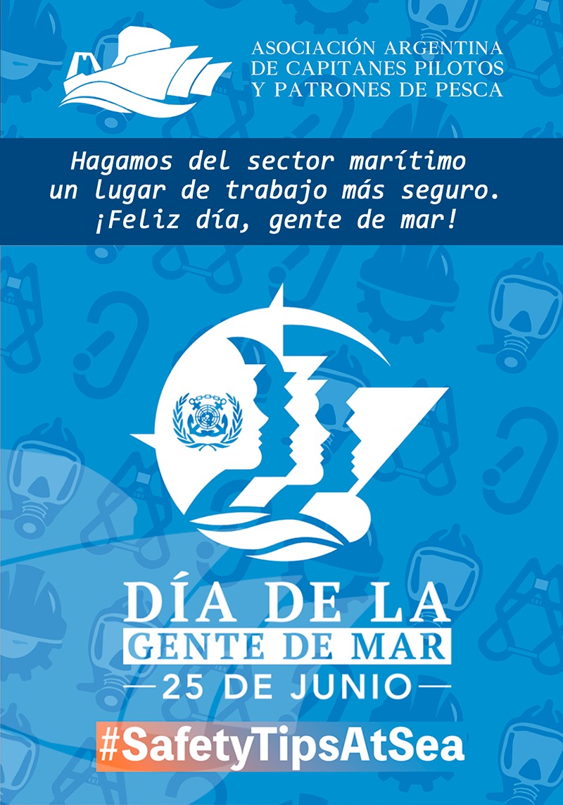 AACPyPP's tweet photo. Saludamos en su día a la Gente de Mar 
Hagamos del sector marítimo  un lugar de trabajo más seguro 
#SafetyTipsAtSea

@IMOHQ https://t.co/f3v2GNAfRw