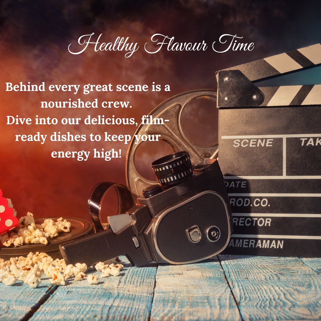 HealthyFlavour's tweet photo. Behind every great scene is a nourished crew. Dive into our delicious, film-ready dishes to keep your energy high! #filmproduction #Filmcatering # Filmset #catering https://t.co/r0GcygjGFH