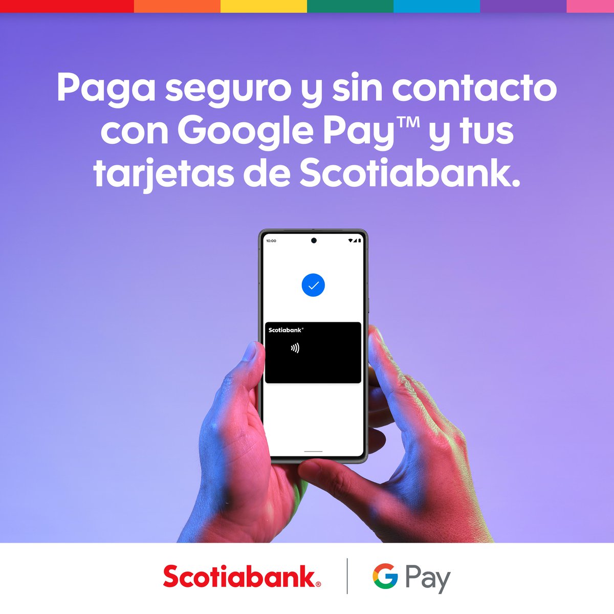 Agrega tu tarjeta de Scotiabank Visa y Mastercard  a Google Pay™ y paga rápido, seguro y sin contacto. Además, recibe 25% Cash al realizar tus primeras 15 transacciones con tu tarjeta de crédito. Conoce más: ms.spr.ly/6016YAzU8