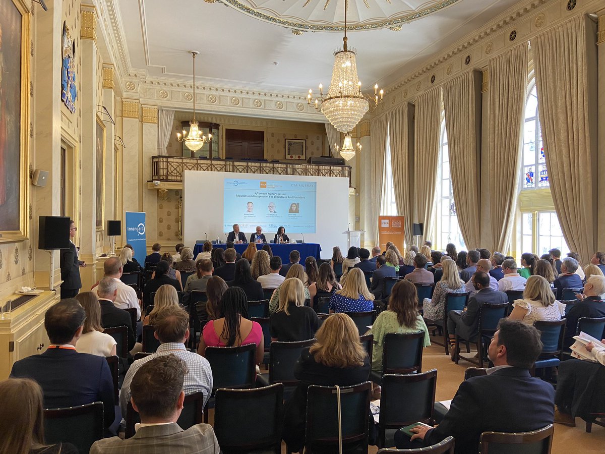 The brilliant afternoon plenary session with Simon Lewis, David Yelland and Jenny Afia focussing on reputation management #IFSEAConference2024